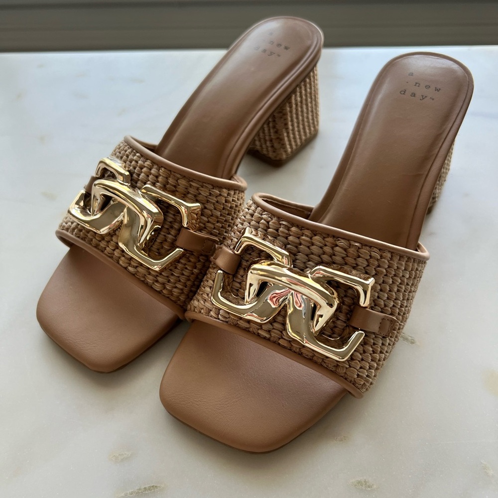 Women's Fauna Raffia Mule
Heels - A New Day™ Tan 8